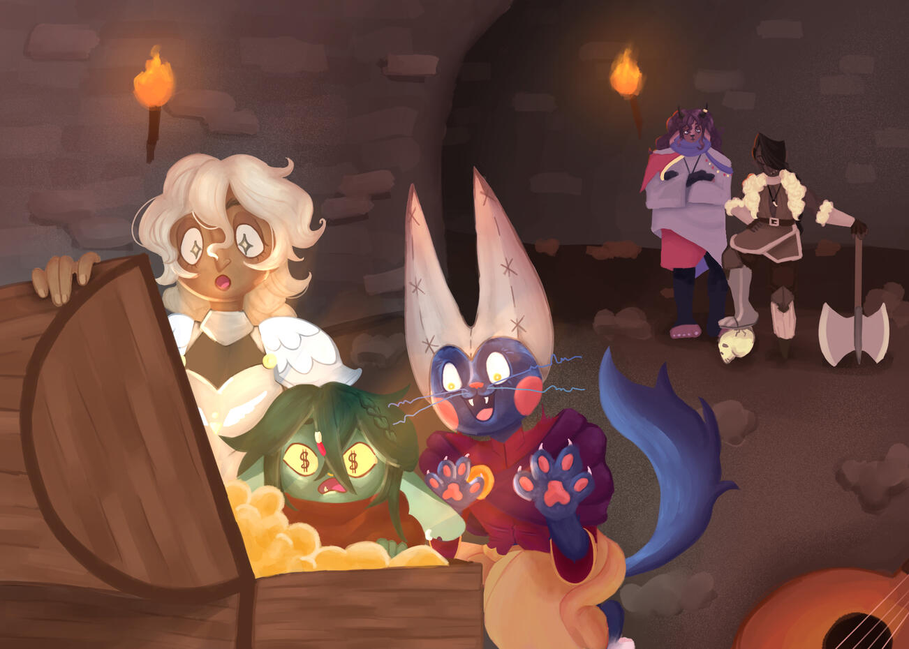 Treasure! - Dungeons and Dragons Narrative Illustration
