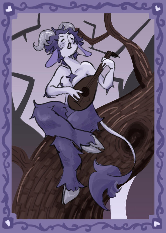 Satyr Bard Illustration